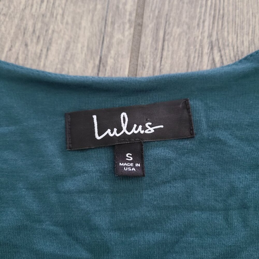 Lulus Maxi Dress Green Long Sleeve Women's Size Small NWT - Picture 12 of 13